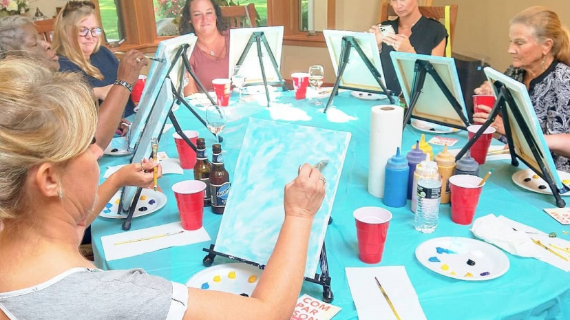 Spooky Sip and paint art class at Top Rung Brewing Lacey.jpg