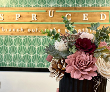 Fall Wood Flower Arrangement Workshop - Spruced Studio