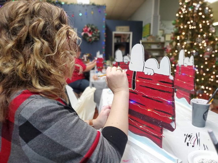 Holiday Snoopy Paint &amp; Sip - Grass Root Designs