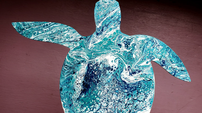 Sea Turtle Acrylic Pour - Grass Root Designs.jpg