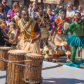 free-photo-of-men-in-traditional-costumes-playing-on-drums-on-city-festival