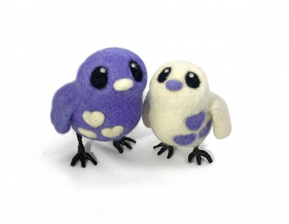 Needle Felted Lovebirds