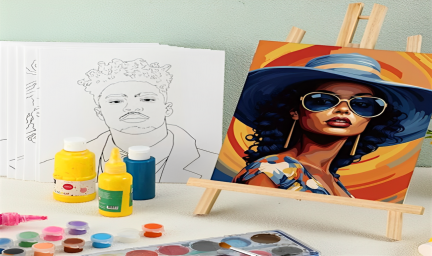 Afro King and Queen Paint & Sip Event