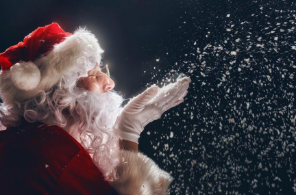 Christmas snow party