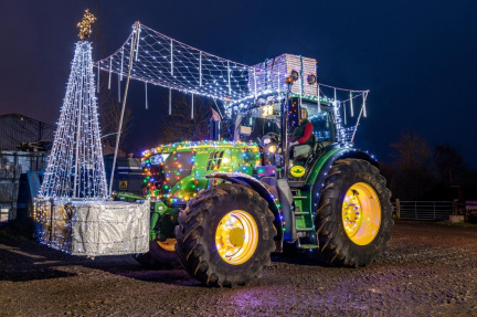 Christmas Light Tractor Run