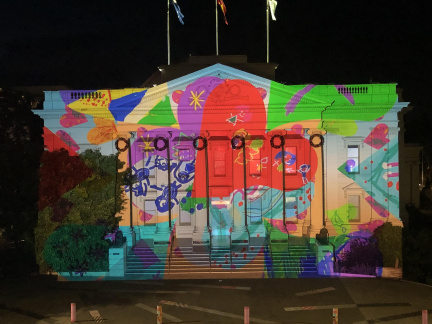 Christmas Projections at City Hall
