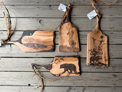 Wood Burned Charcuterie Board