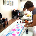 Silk Scarf Dyeing