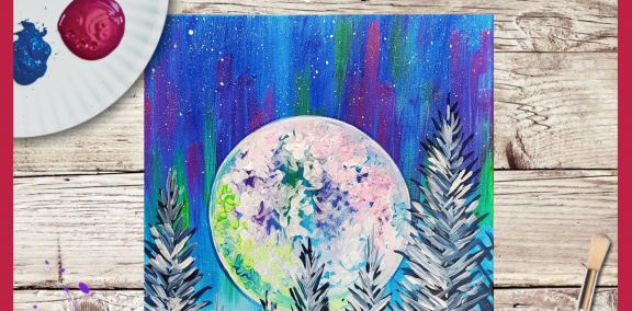 Bright Moon Through the Trees