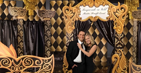 Black&amp;Gold Masquerade Party