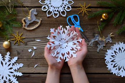 Snowflake Art - Groves Branch Library enhanced