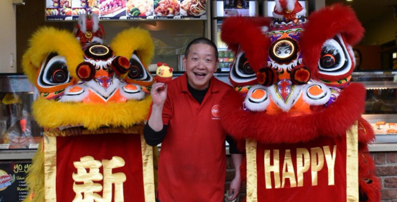 Lunar New Year Dragon &amp; Lion Dancers