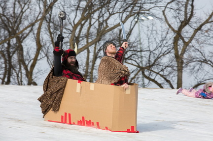 Cardboard Sled Races