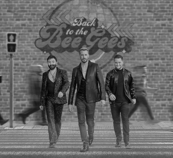 bee gees walking b&amp;w