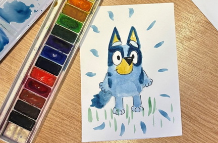 Art for All Bluey inspired Watercolour