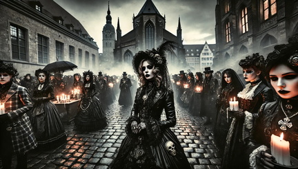 DALL·E-2024-11-02-10.30.03-A-dark-atmospheric-image-of-Wave-Gotik-Treffen-2025-in-Leipzig 2