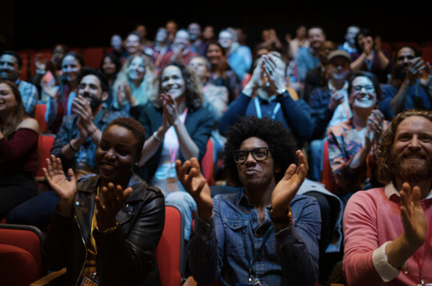 Audience Clapping Theatre Performance Show Stock