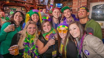 Mardi Gras-themed pub crawl