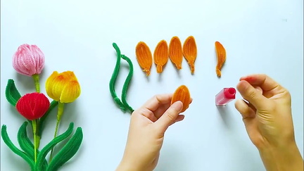 Blooms of Spring Pipe Cleaner Tulips