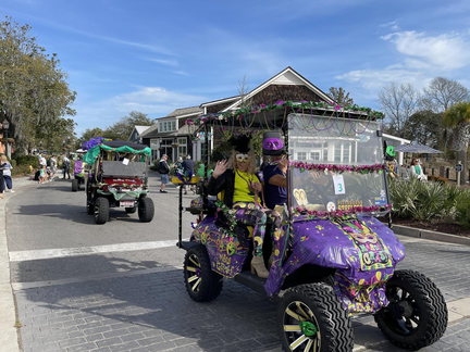 Lulu’s Mardi Gras Golf Cart Parade