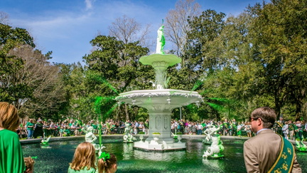 Greening of the Fountain in Forsyth Park