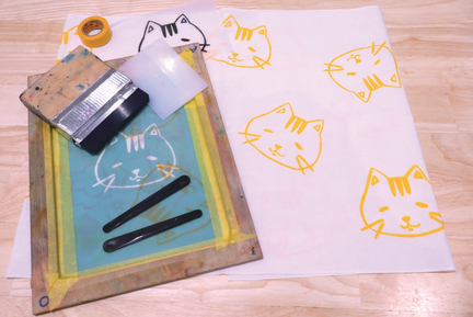 Let's try tenugui printing!