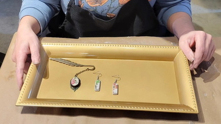 Pendant with broken China