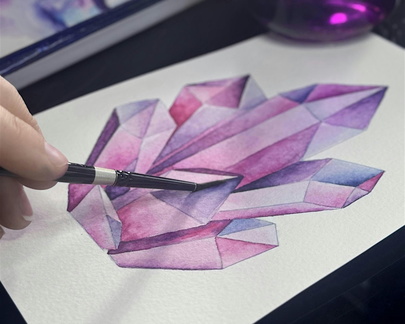 Crystals Watercolor Workshop