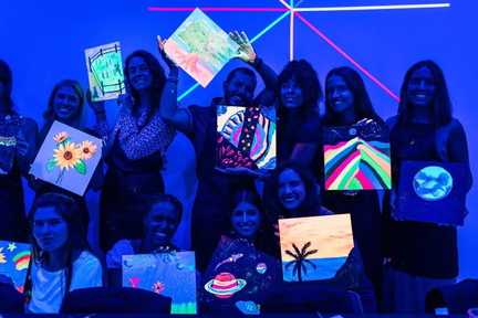 Neon Brush, A Glow in the Dark Painting Experience