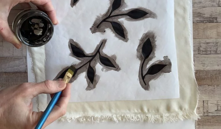 Estêncil Ecológico com Tintas Naturais