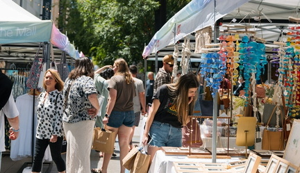 Gathered Market in the Mall
