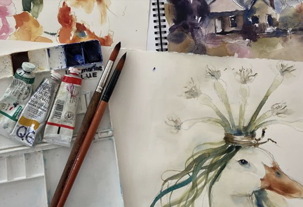 Spring-Themed Watercolour &amp; Well-being Day Retreat