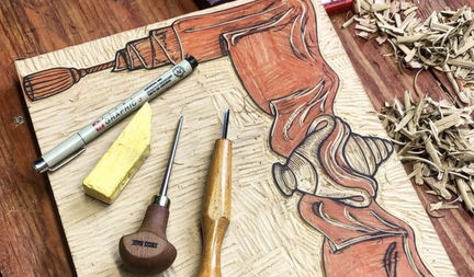 Linocut Workshop with Spotty Boy Press