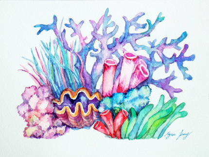 Watercolor Coral Paint Night - The Enchanted Mermaid Boutique