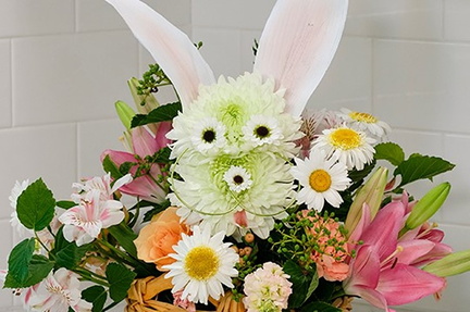 Kids Easter Funny Bunny Floral Arrangement