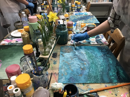 textured painting workshop