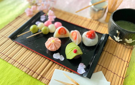 Japanese sweets making and matcha tea class