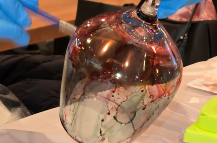 Alcohol Ink Painting on Glass