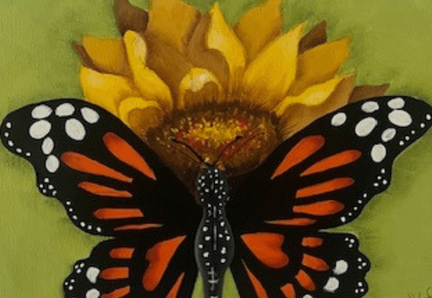 Acrylic Painting with Pat Smelkoff Monarch Butterfly