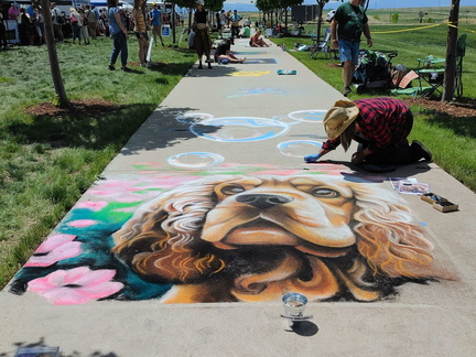 Annual spring wine and chalk art festival
