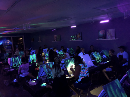 Blacklight Paint Night