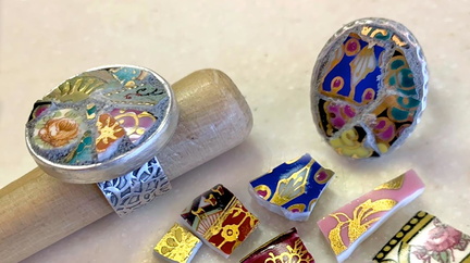 adult ed botanical arts mosaic ring