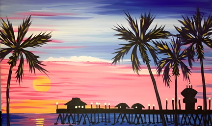 Cool Sunset Over The Pier