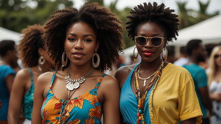 Leonardo_Lightning_XL_Fashion_Party_caribbean_people_daytime_a_0