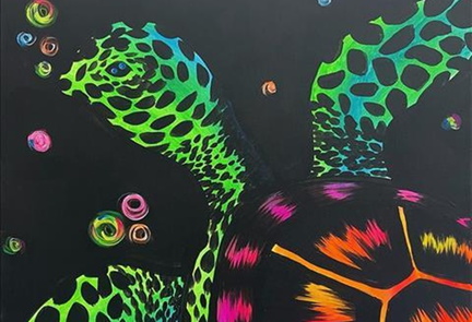 Blacklight Sea Turtle