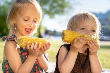eating corn