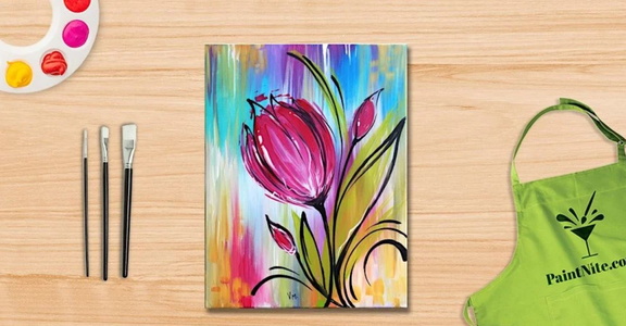Paint Nite Whimsical Tulip
