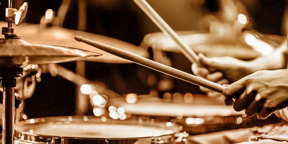 playing drums