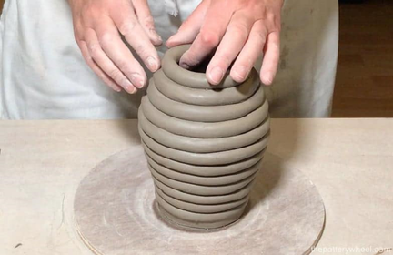 Coil pottery