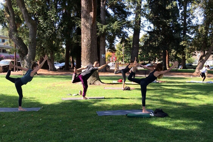 yoga in the garden